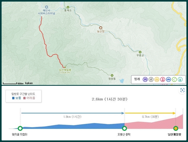 남산제일봉 2코스