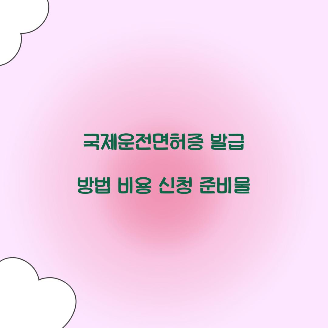 국제운전면허증 발급