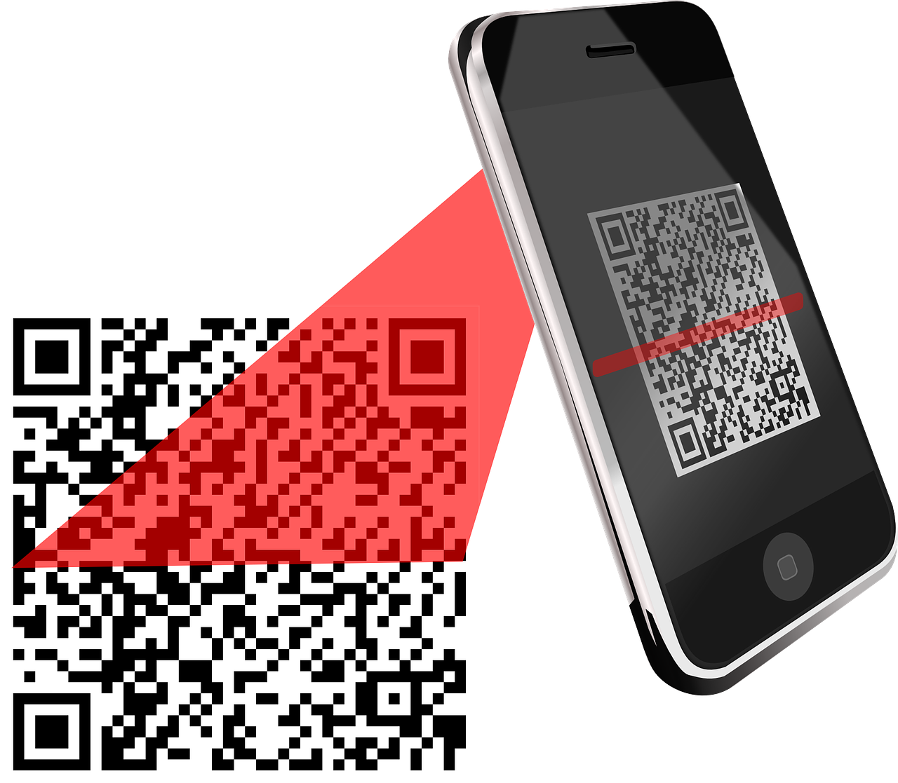 qr 코드 찍는 휴대폰