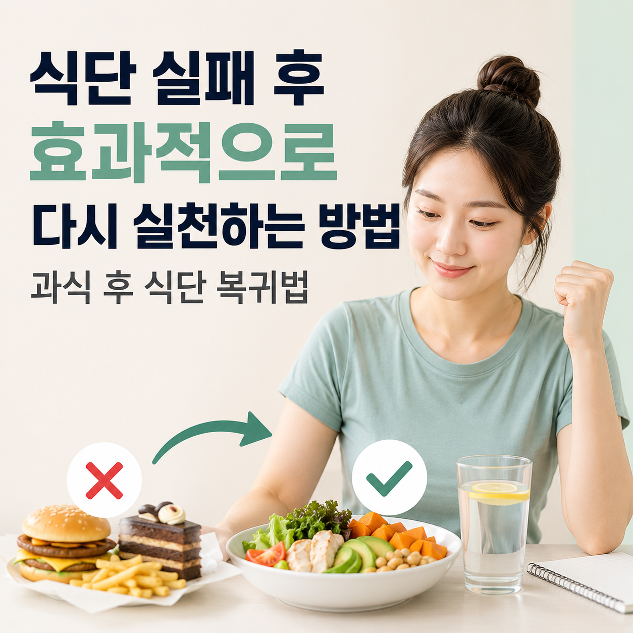 식단 실패 후 효과적으로 다시 실천하는 방법