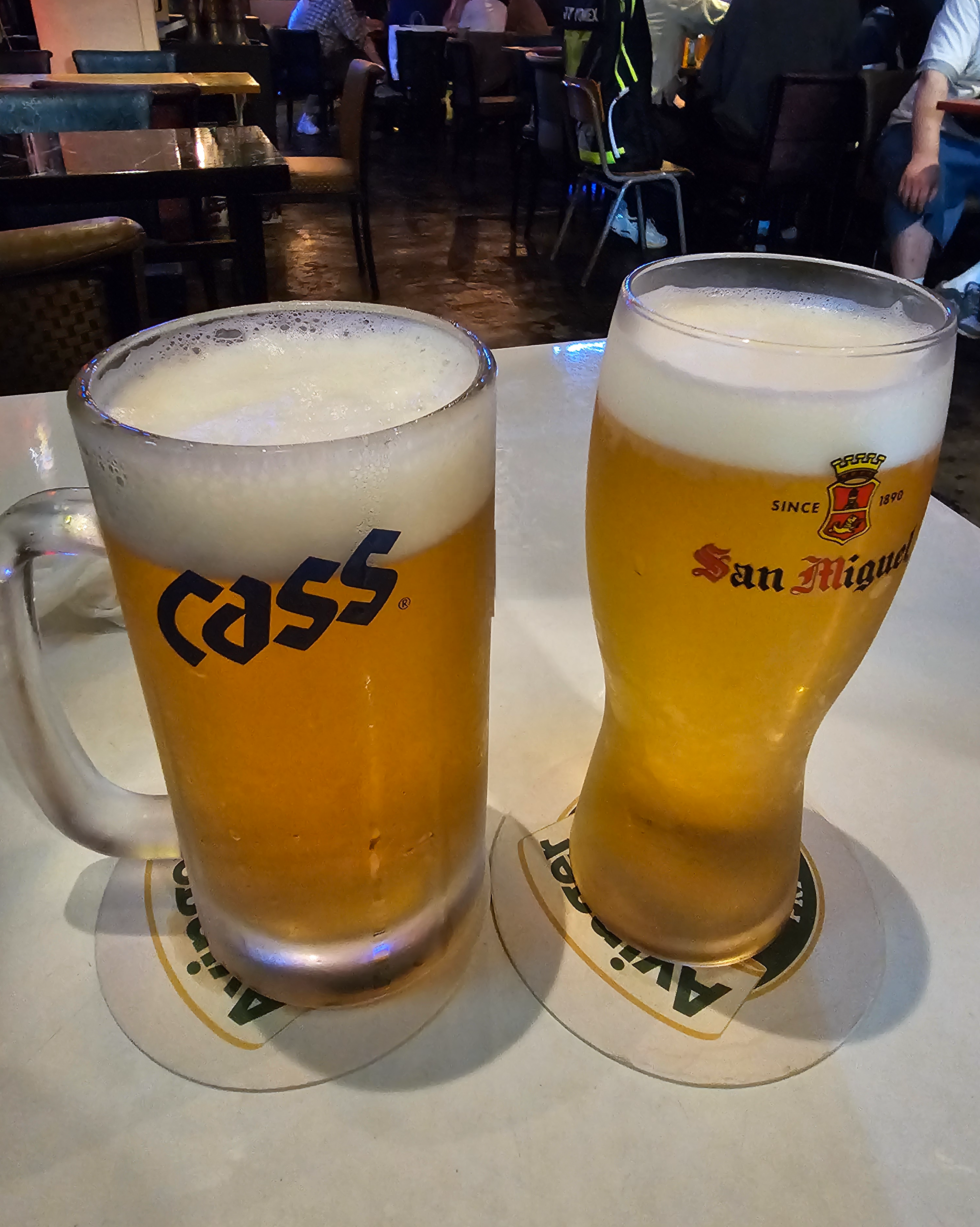 테라 & 산미구엘 생맥주