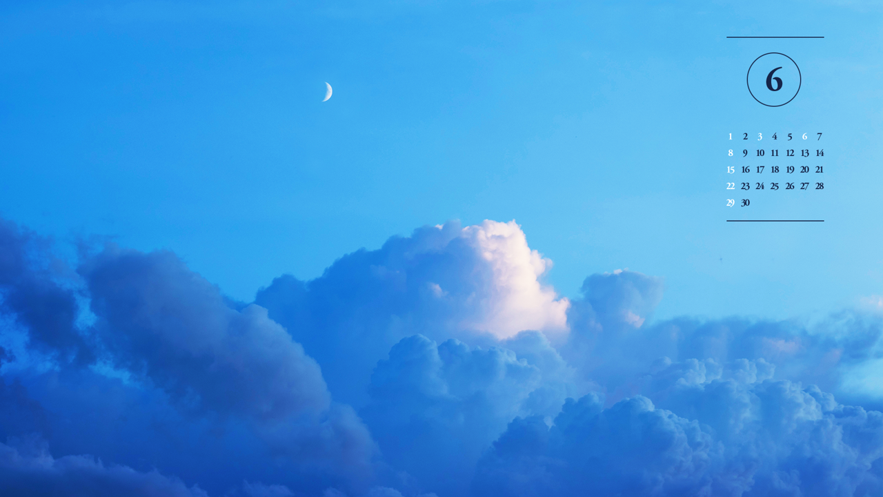 04 달과 구름 A - 2025년6월 노트북배경화면