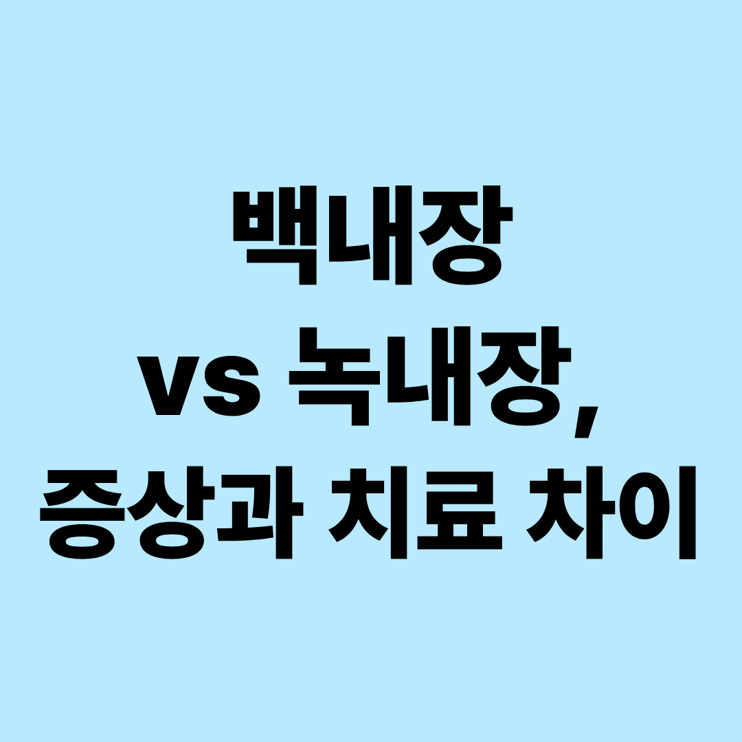 백내장과 녹내장의 차이 총정리｜초기 증상&middot;검사&middot;수술&middot;치료방법 비교