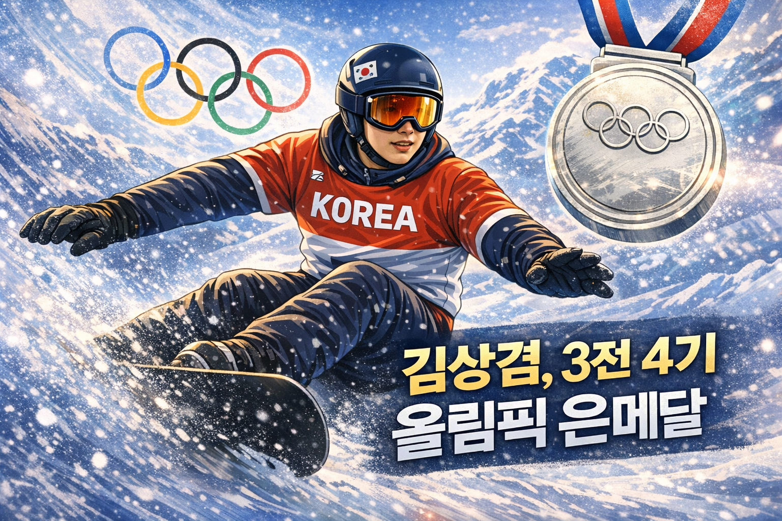 김상겸, 스노보드 은빛 질주! 16강부터 결승까지 전 경기 정리