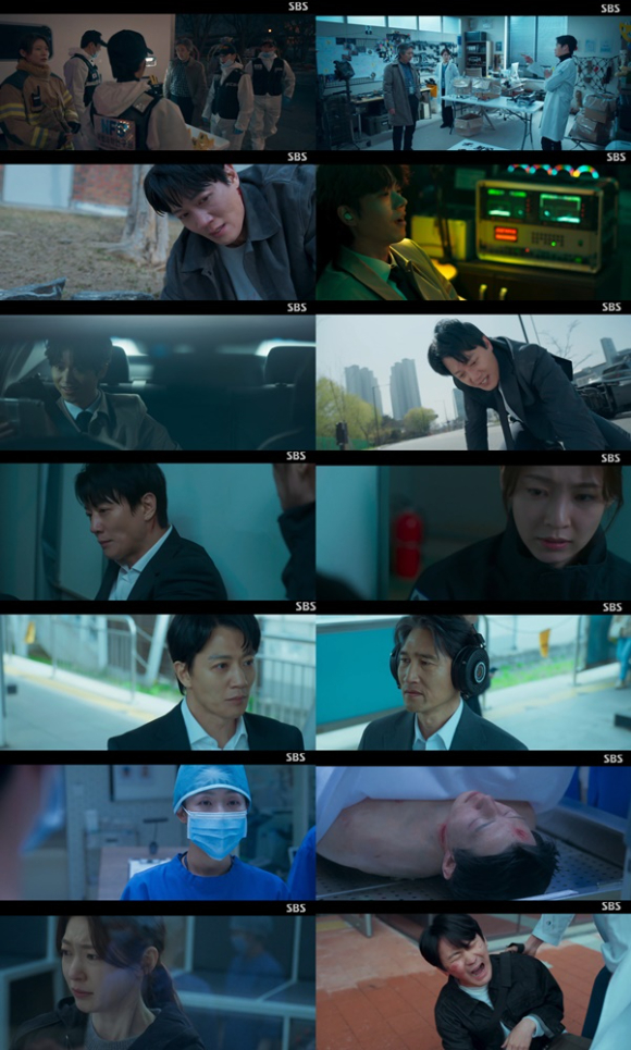&#39;소방서 옆 경찰서 그리고 국과수&#39; 종영을 앞두고 김래원이 의문의 폭발로 사망해 부검에 들어가 충격을 안겼다. [사진=SBS 방송화면 캡처]