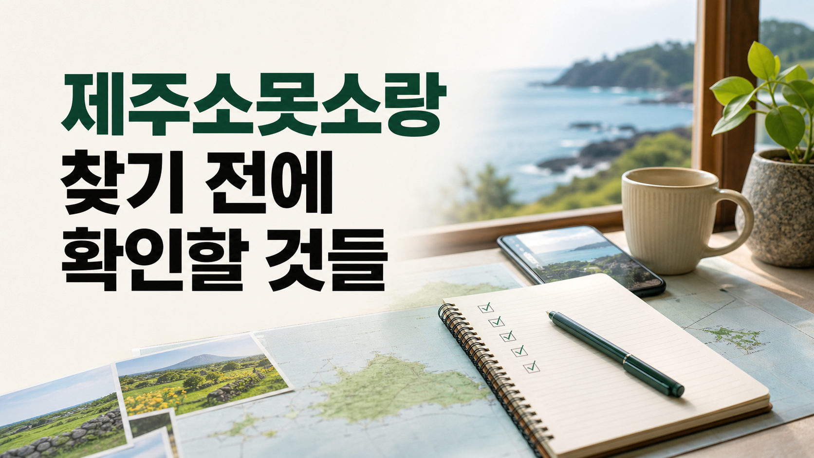 제주소못소랑 찾기 전에 확인할 것들