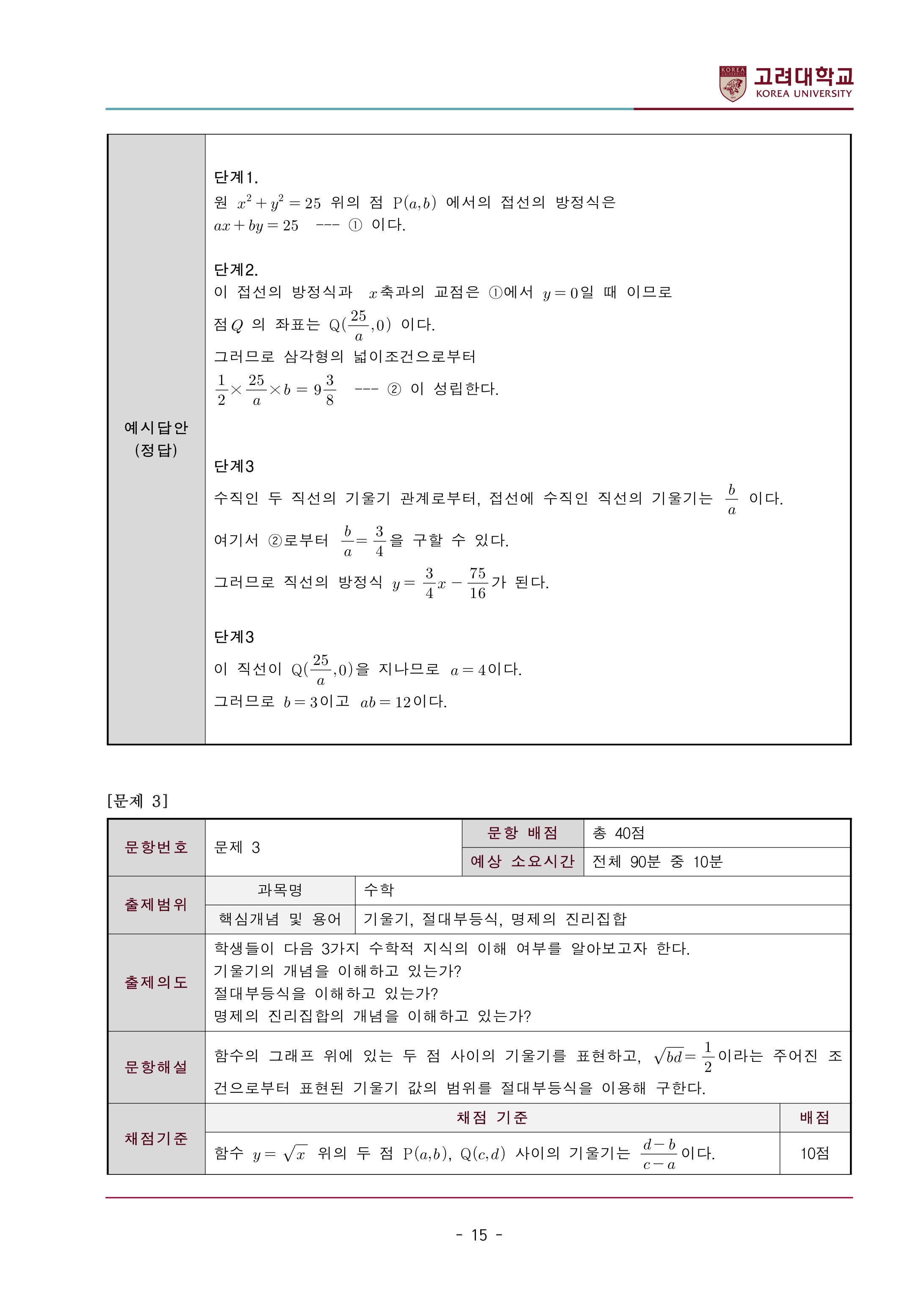 2022학년도-고려대학교-세종캠퍼스-논술고사-모의문제-해설-자연계열Ⅰ-3