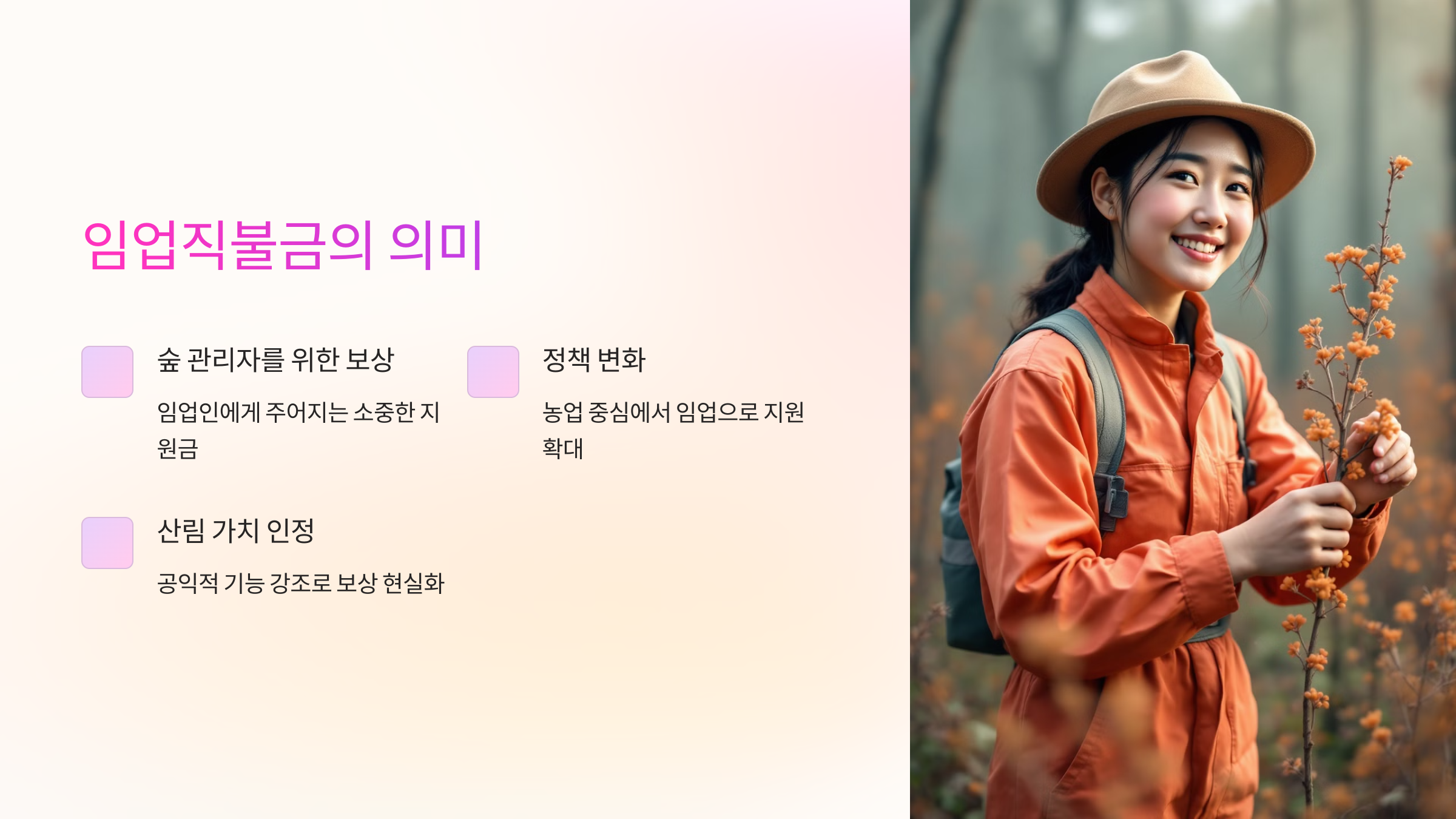 임업직불금의 의미