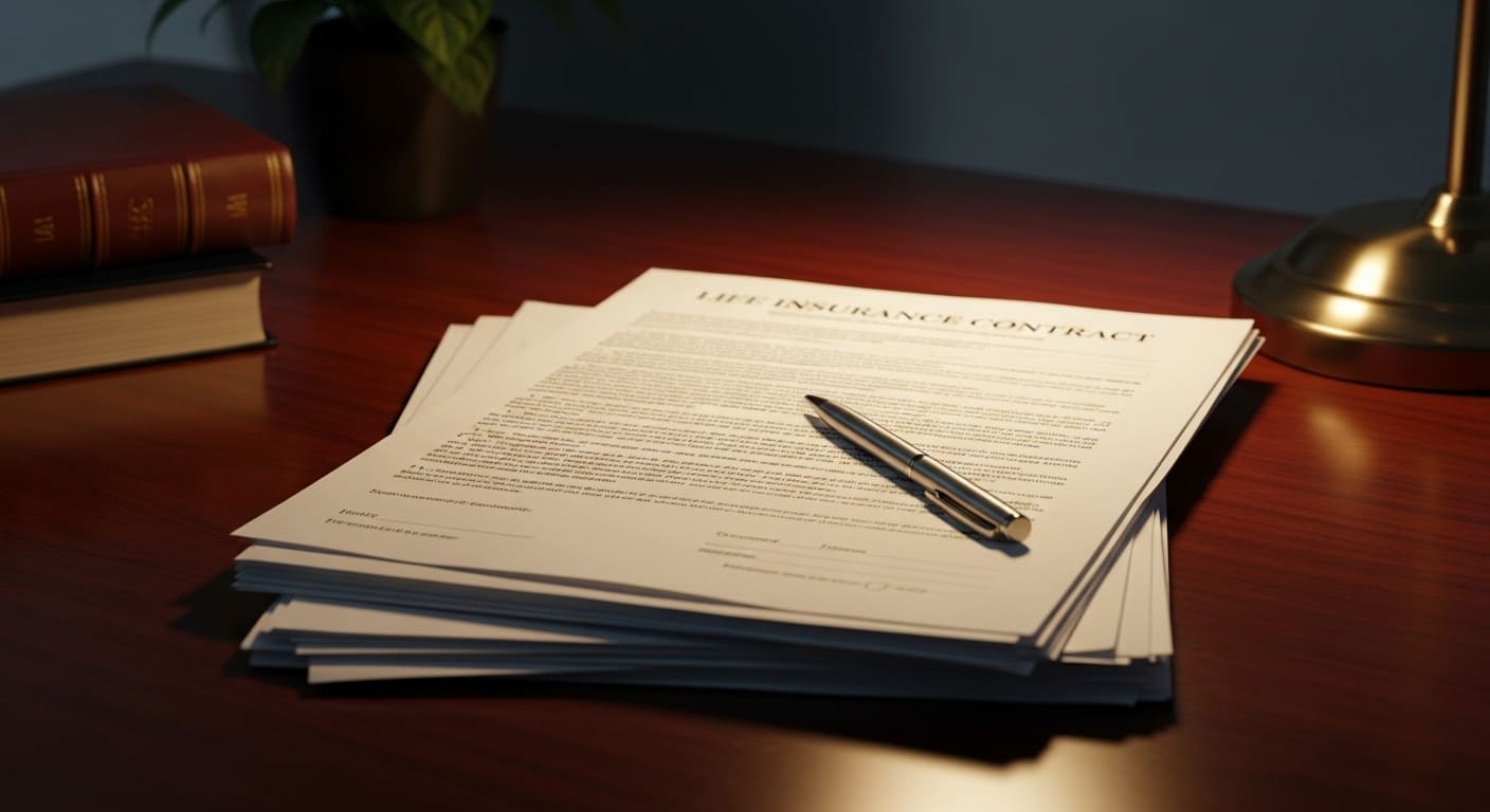 생명보험 연금전환 신청서와 펜이 놓인 모습