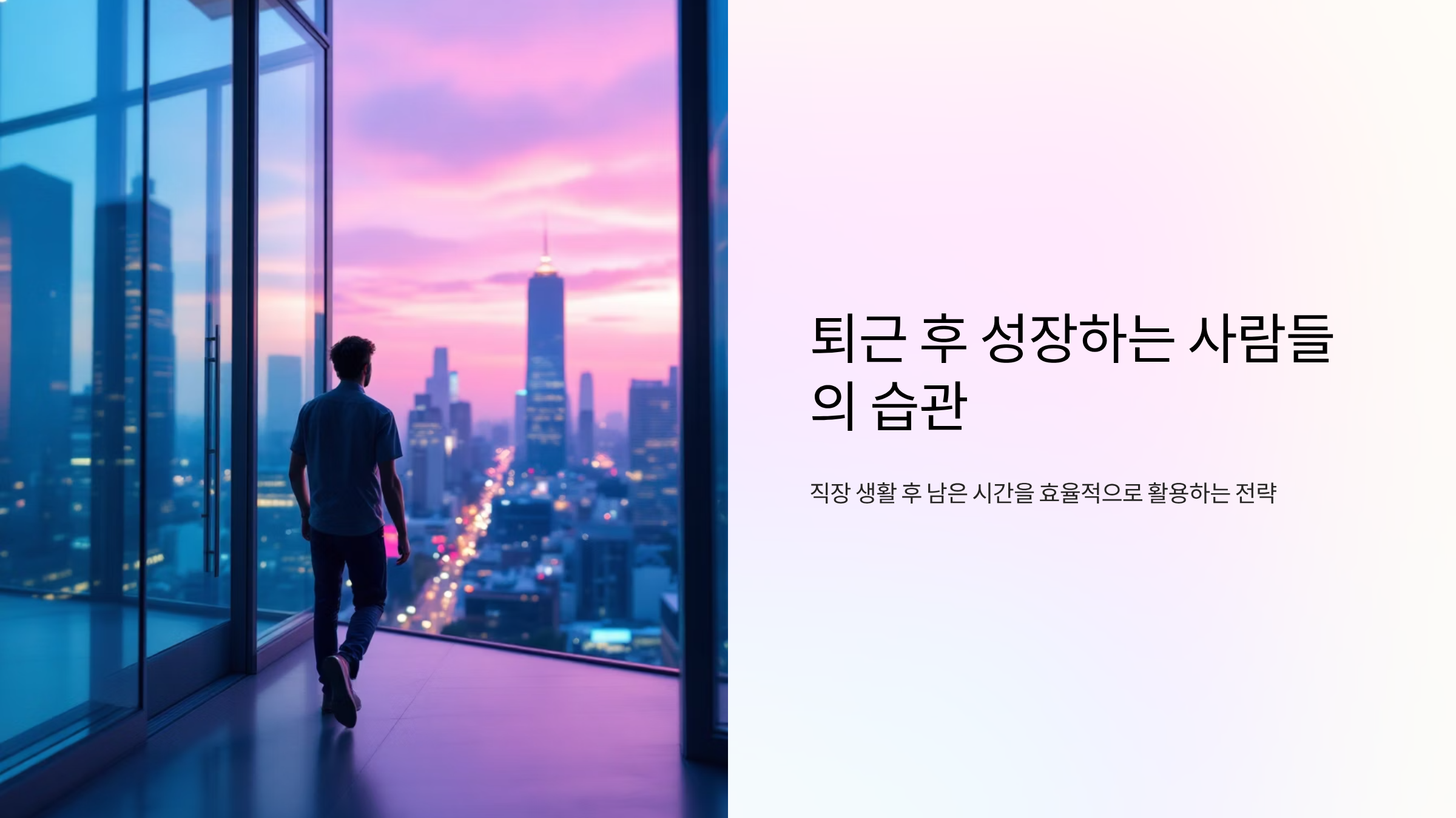 퇴근 후 1시간 자기계발 완벽 루틴