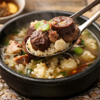 충주자유시장 매운만두&amp;#44;감자만두&amp;#44; 시래기 순대국밥&amp;#44; 사과도넛&amp;#44; 초콜릿도넛