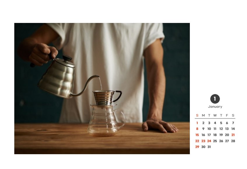 카페 달력 이미지