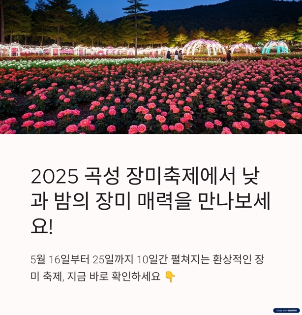 곡성 장미축제 일정, 야간 관람