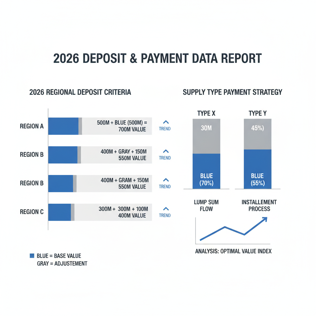 2026년 지역별 예치금 기준 및 공급 유형별 납입 전략