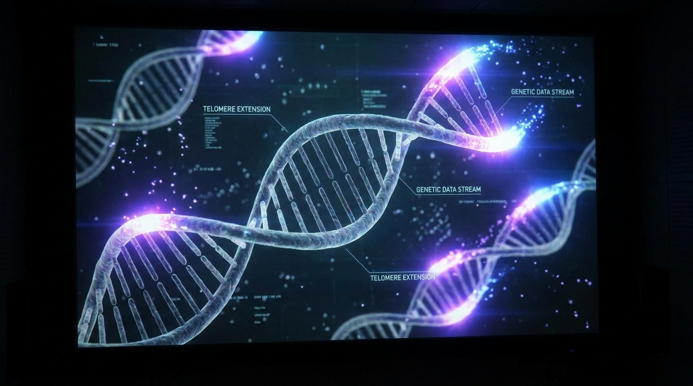 노화의 근본 원인인 텔로미어 길이를 복구하는 시각적 시뮬레이션