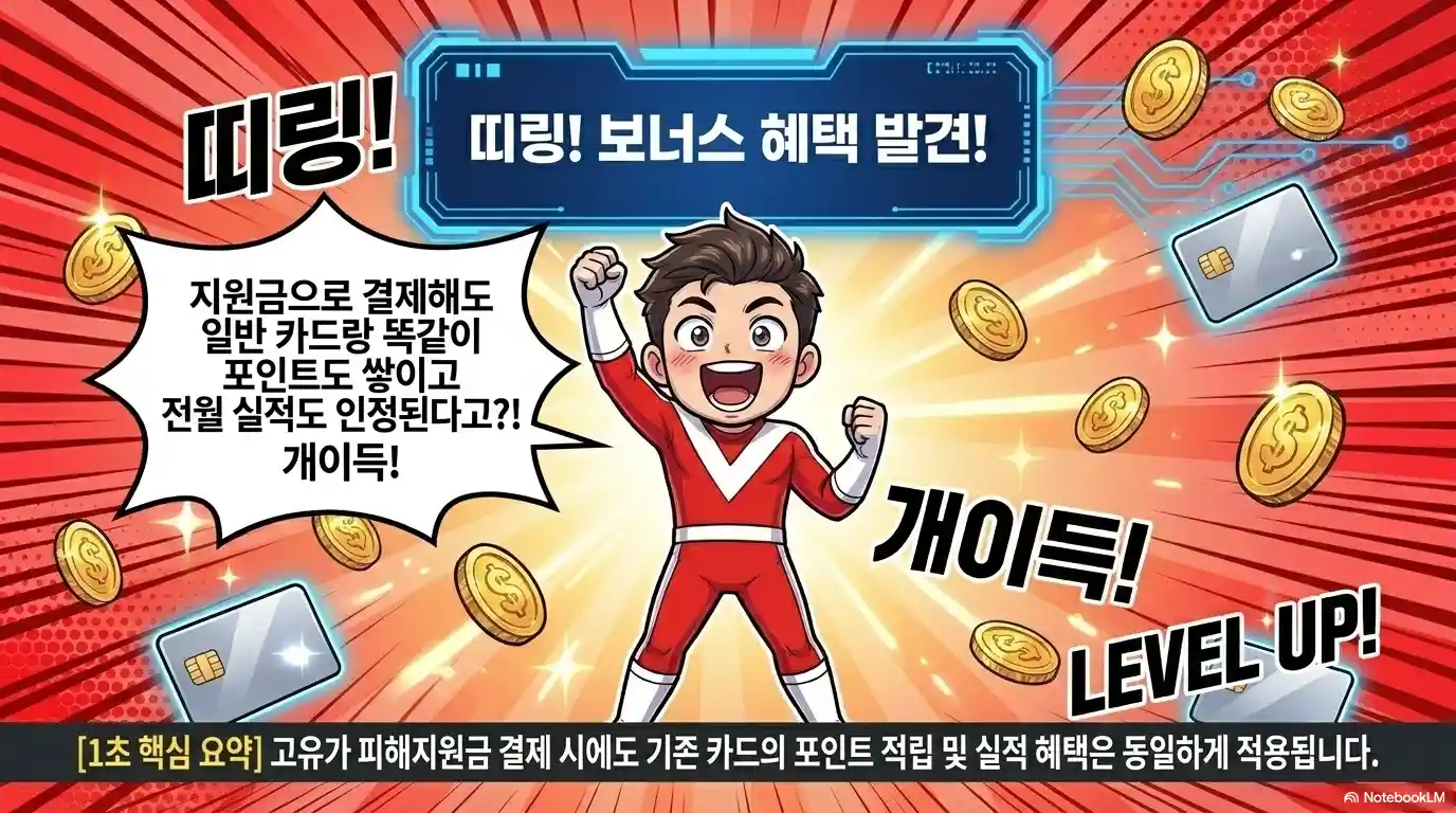 고유가 피해지원금 결제 시 카드 포인트 적립 가능 여부