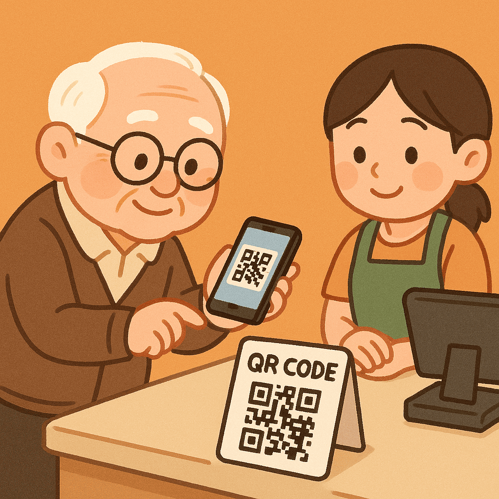 60대 QR결제 방법