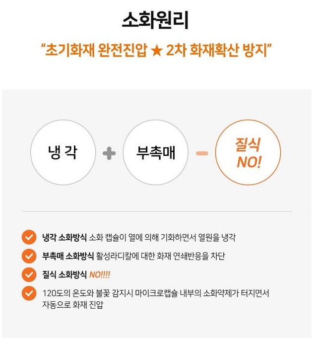 스티커 소화기의 소화원리