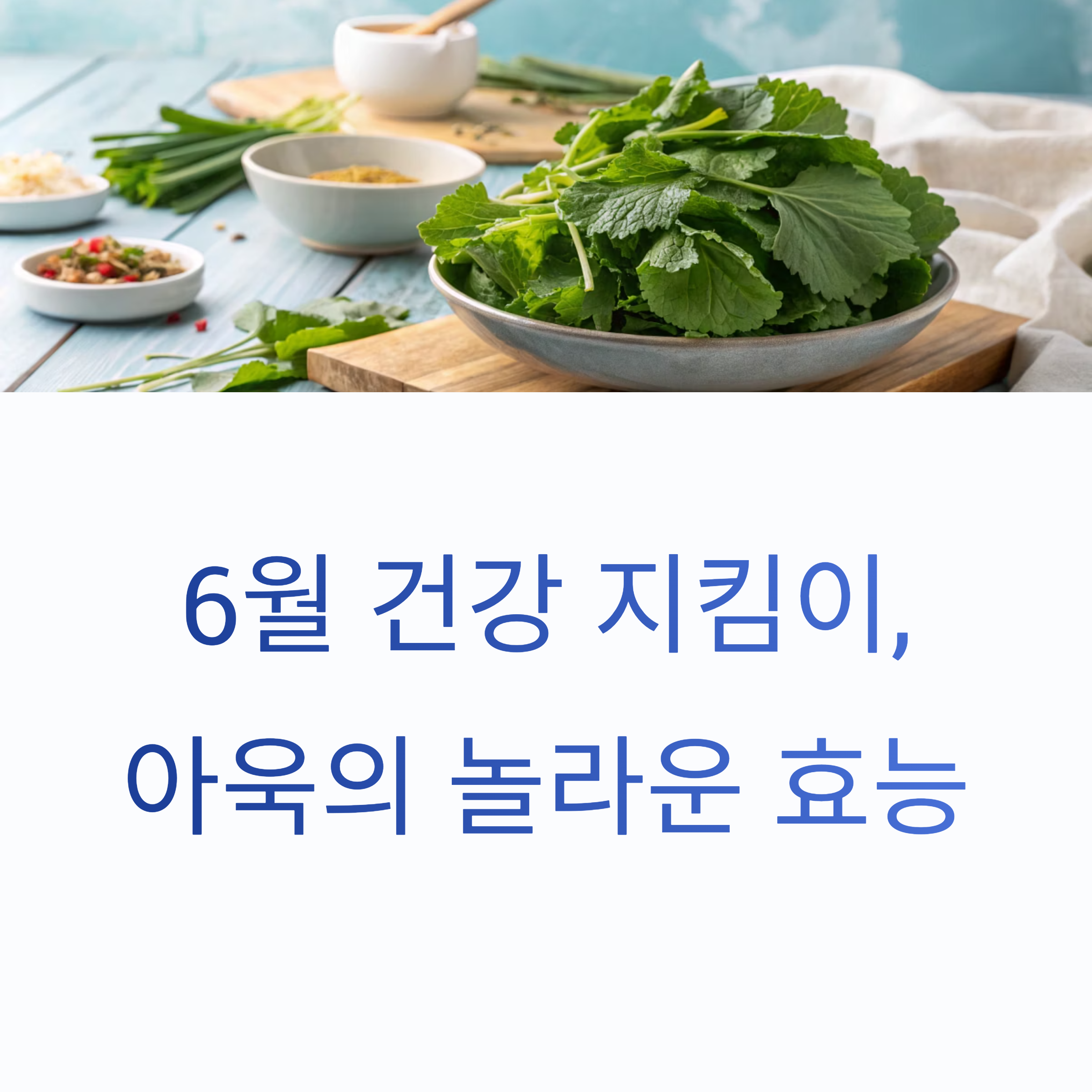 6월에 꼭 챙겨야 할 제철 식재료, 아욱의 깊은 맛과 면역력 강화 효과