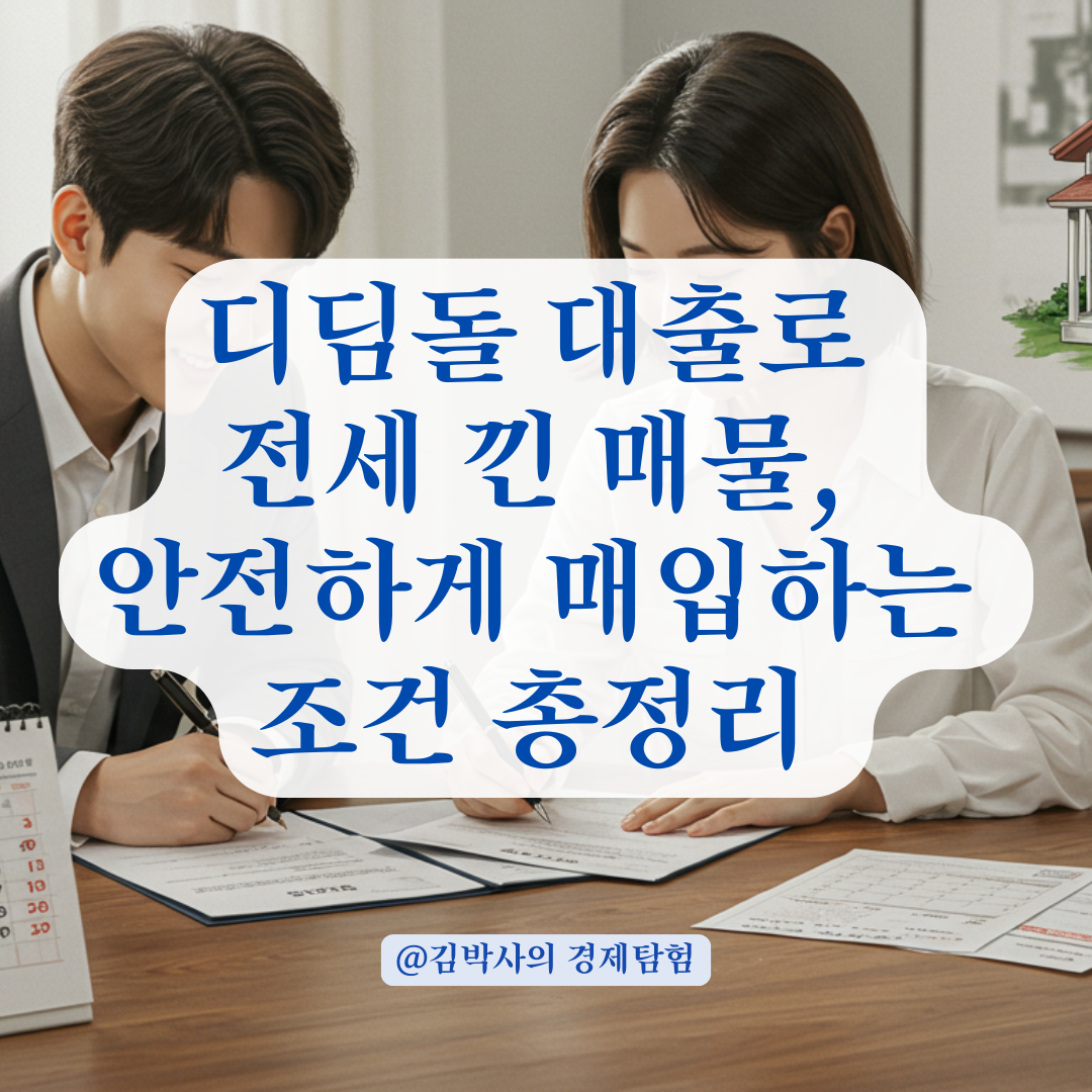 디딤돌 대출로 전세 낀 매물 살 때 주의해야 할 핵심 조건 정리.