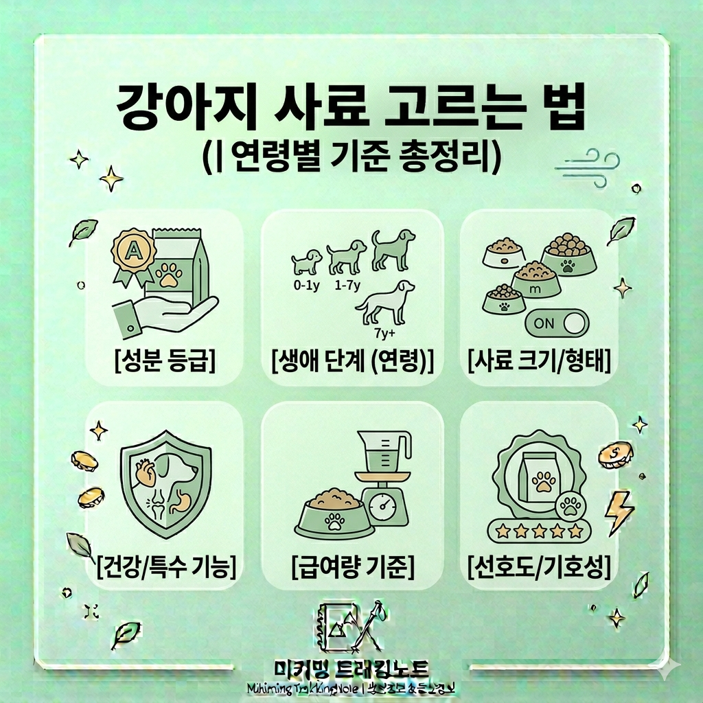 강아지 사료 고르는 법 (연령별 기준 총정리)