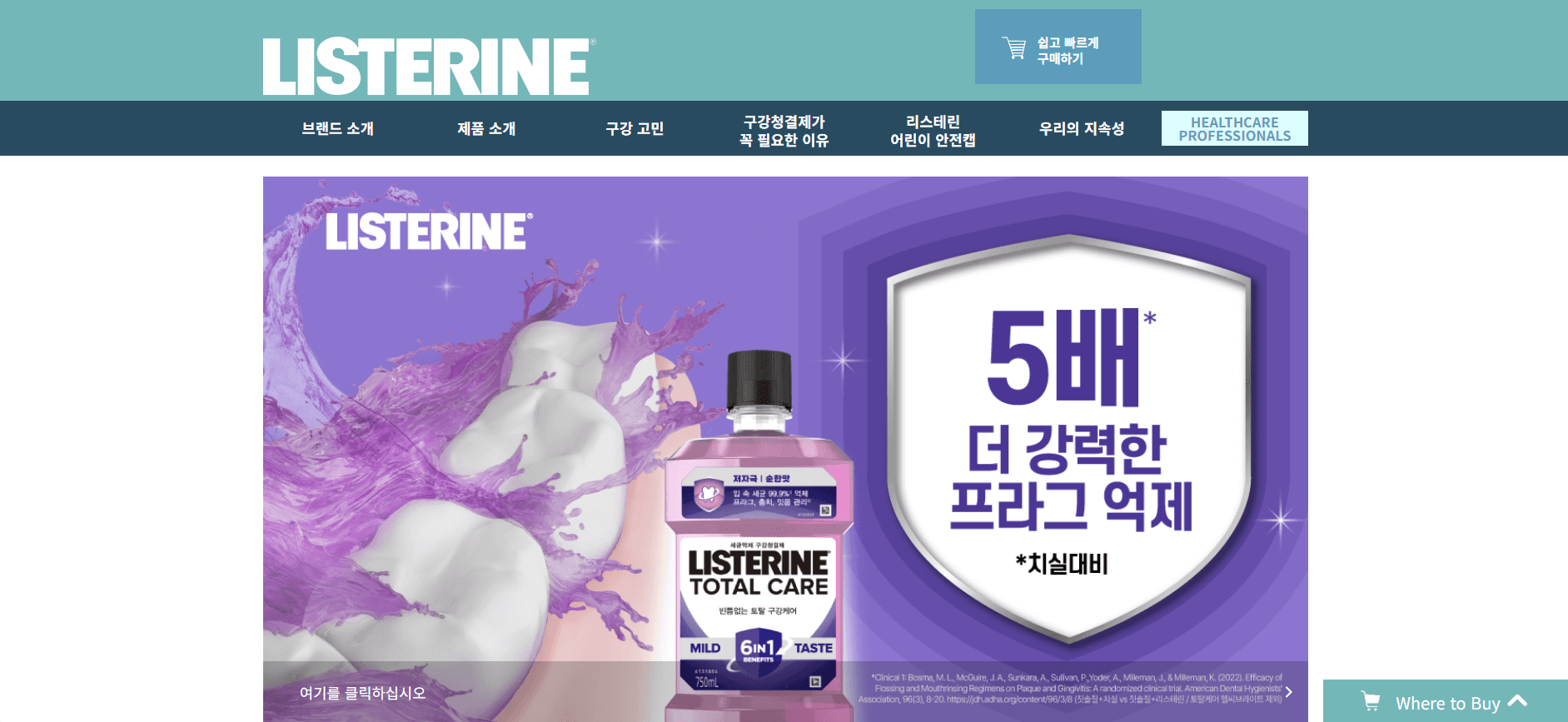 리스터린 틀니 클리너