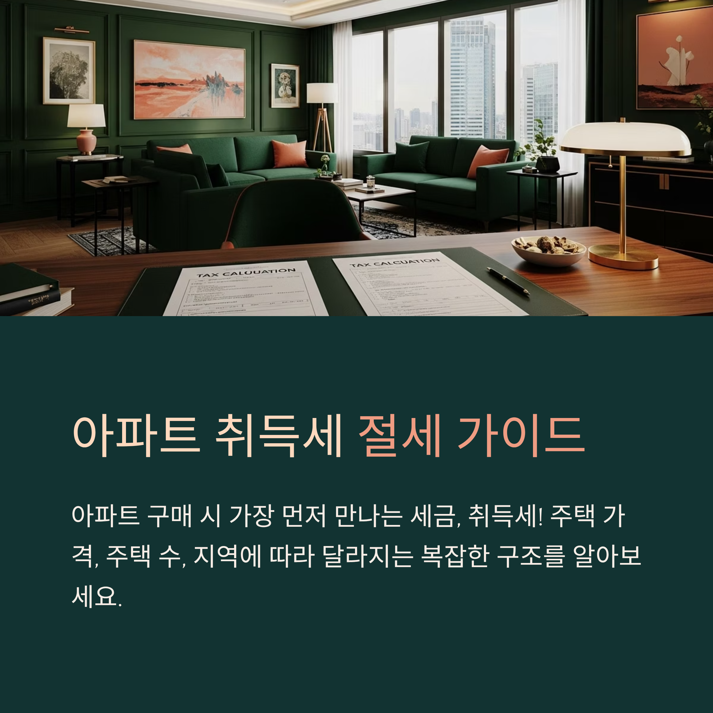 아파트 취득세 계산과 절세 방법 총정리