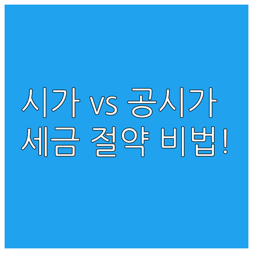 증여세 재산 평가의 핵심 시가와 공시..