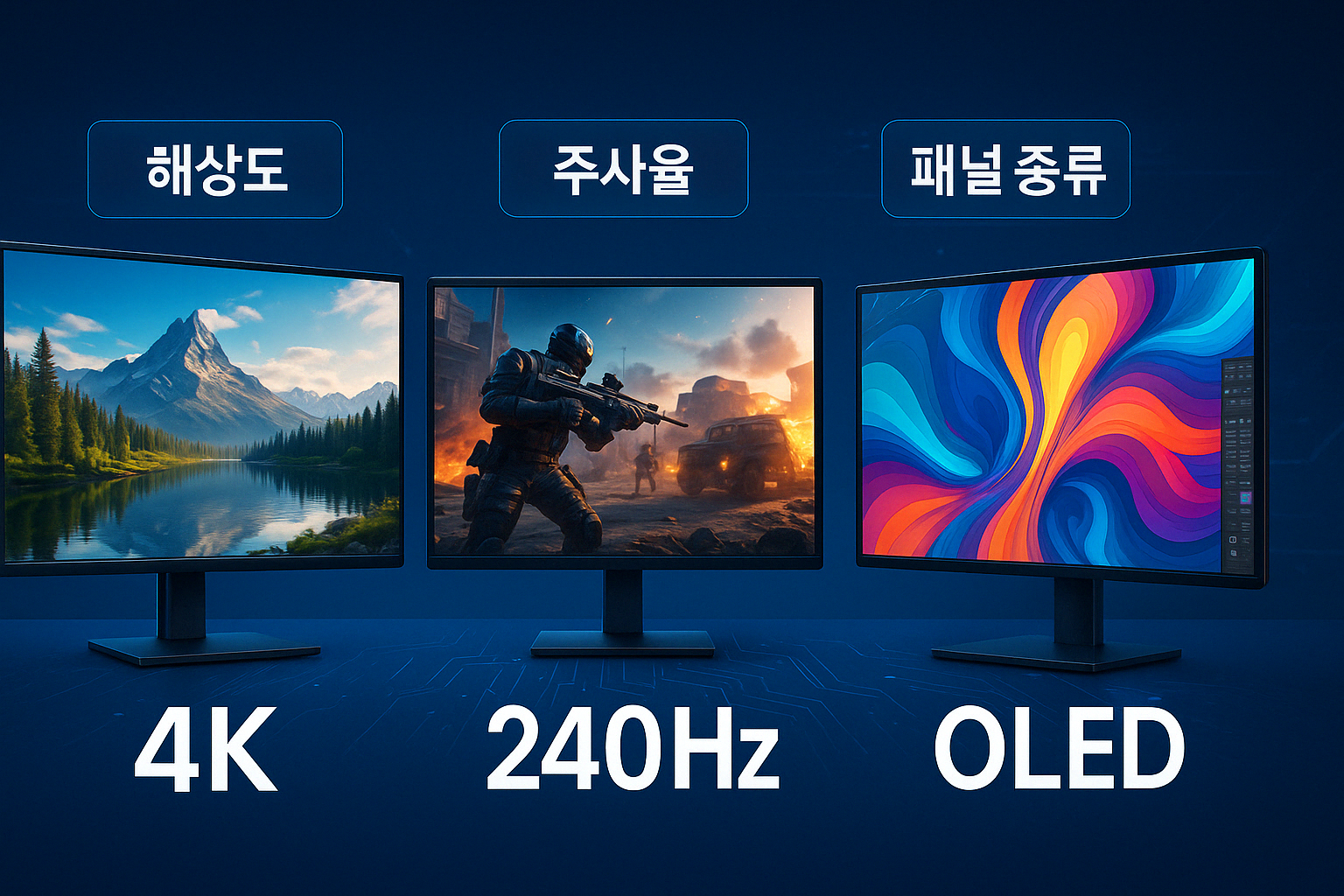 모니터 선택 기준 - 해상도, 주사율, 패널 종류를 한눈에