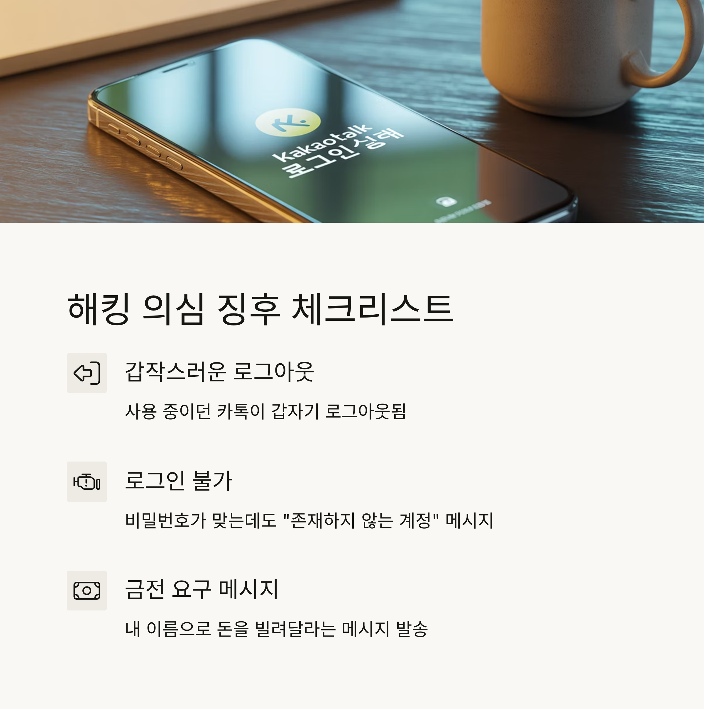 카카오톡 해킹