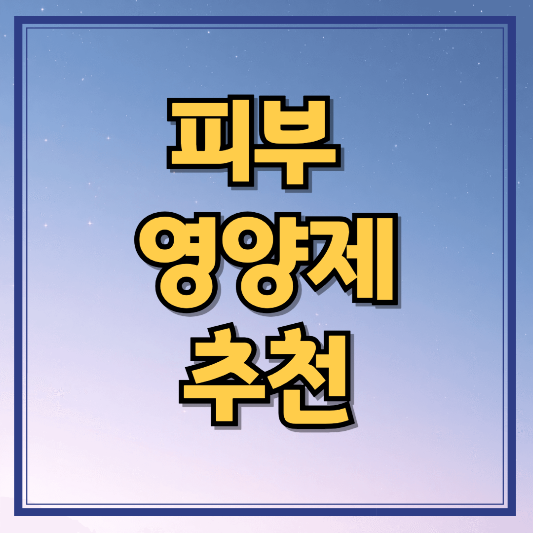 피부영양제 추천