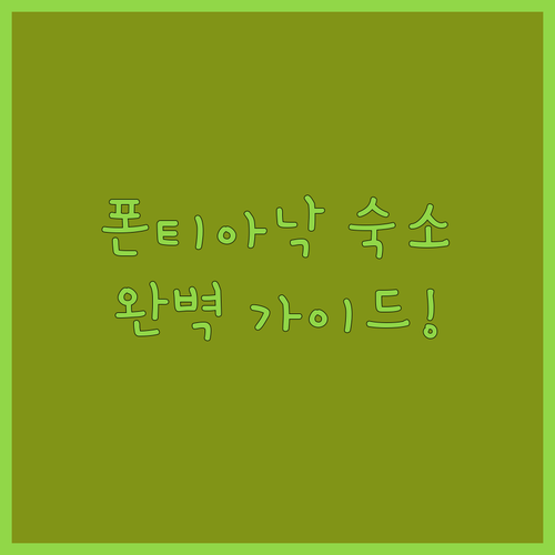 폰티아낙 가족 여행 및 비즈니스 출장..