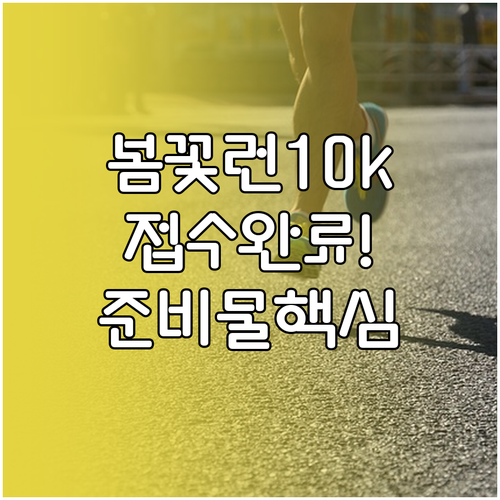 서울 봄꽃 레이스 10km 접수 방법..