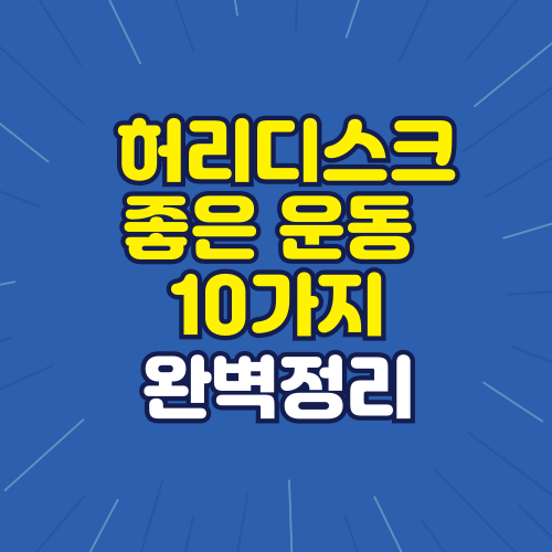 허리디스크 좋은운동