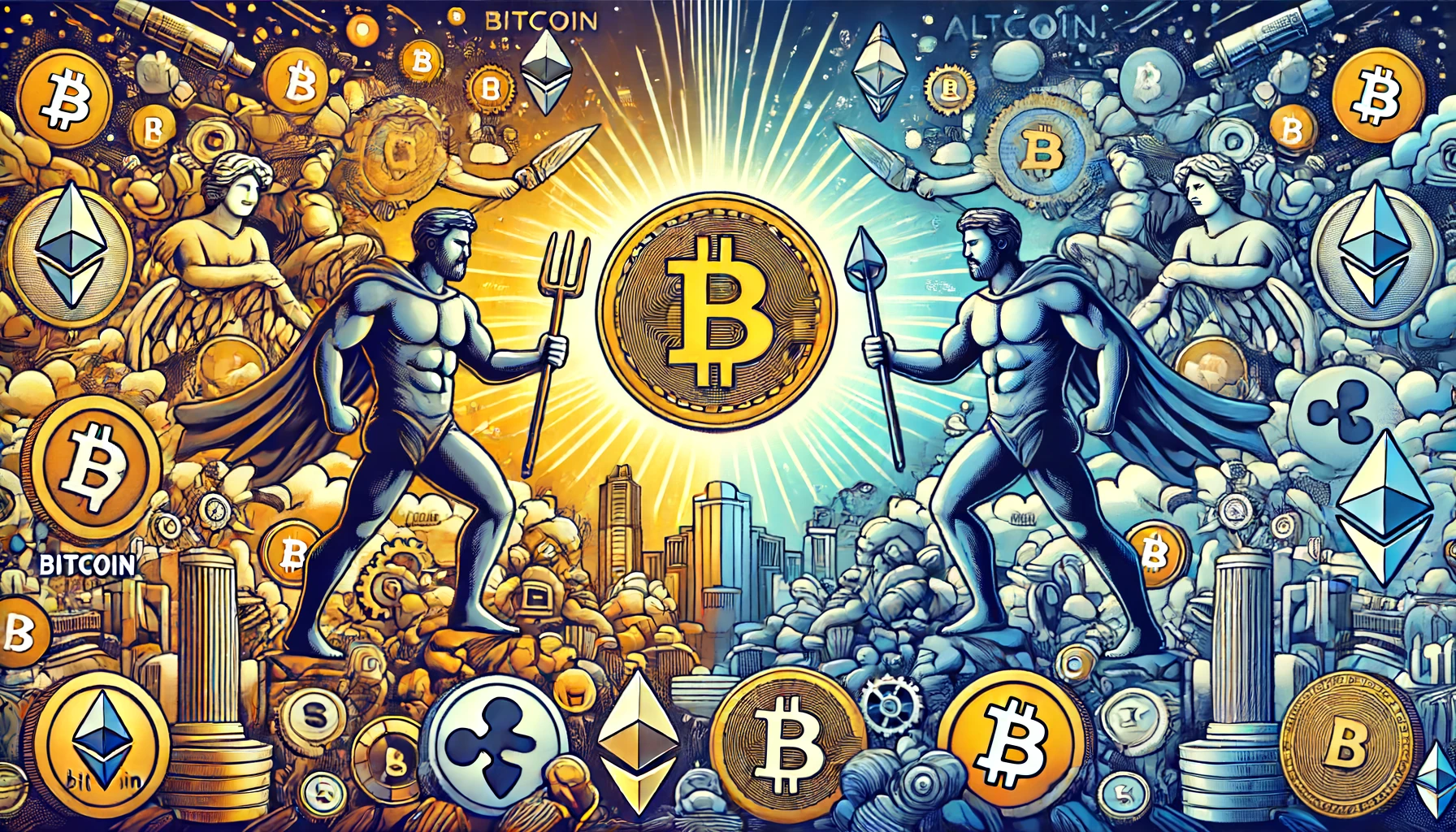 비트코인 대 알트코인 그림