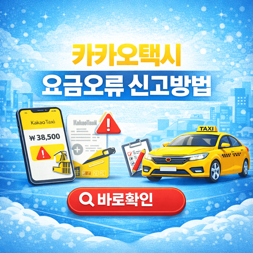 카카오택시 요금 오류, 환불받는 확실한 방법