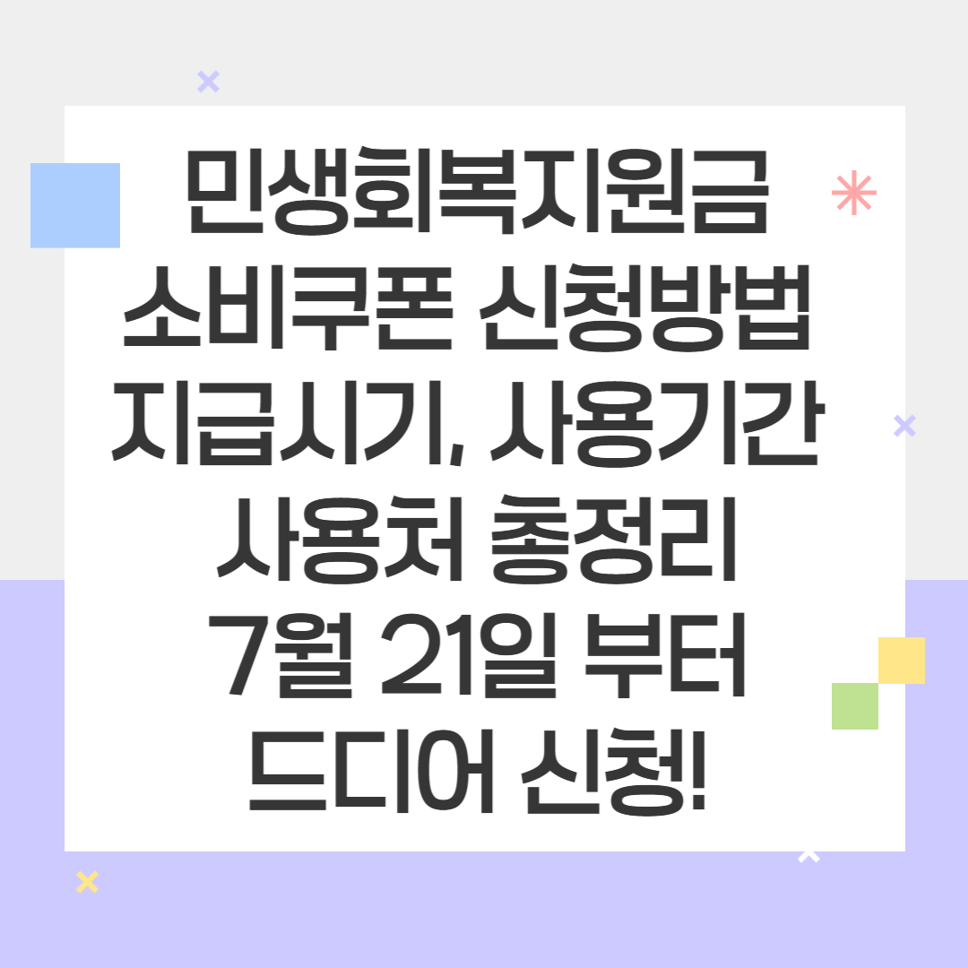 민생회복지원금 소비쿠폰