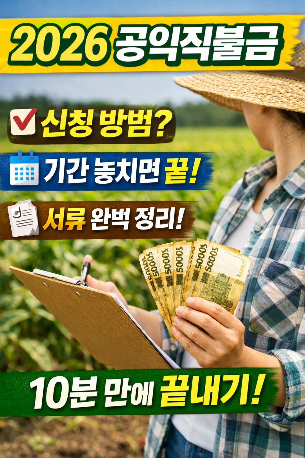 2026 공익직불금 신청 방법 총정리 신청 기간·서류·절차 한 번에 끝내기