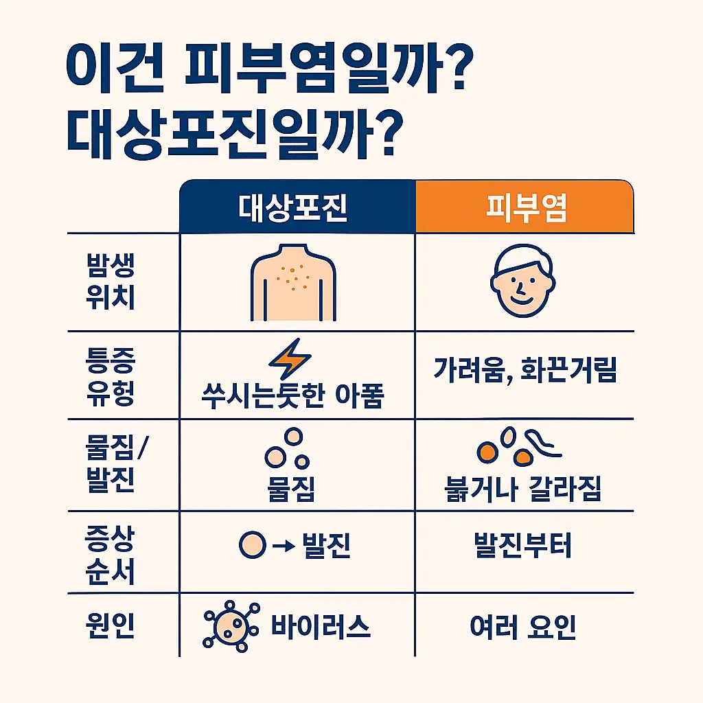 이건 피부염일까? 대상포진일까?