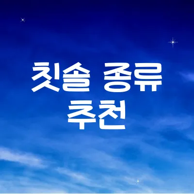 칫솔 종류 추천