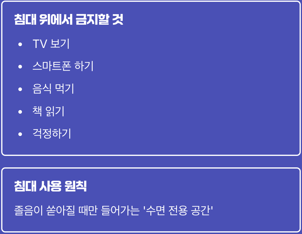 침대는 '수면'이라는 단 하나의 임무만