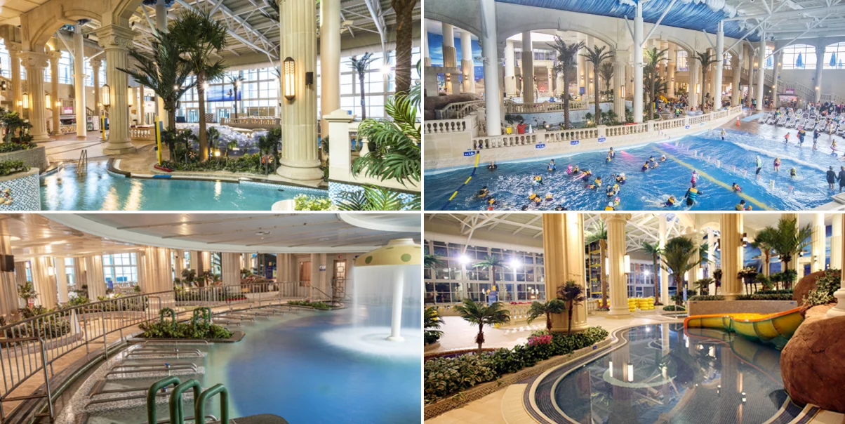 디오션 리조트 워터파크 실내 풀장 전경