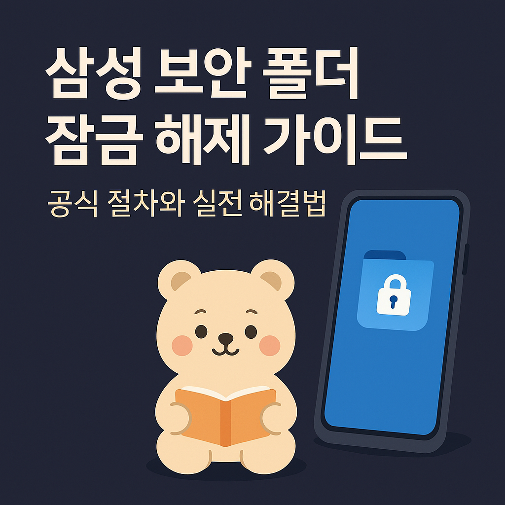 삼성 보안 폴더 잠금 해제 가이드 공식 절차와 실전 해결법
