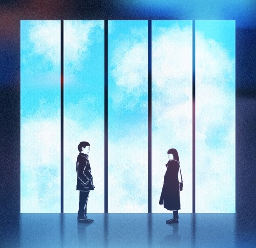 두 연인이 마주 서있는 모습