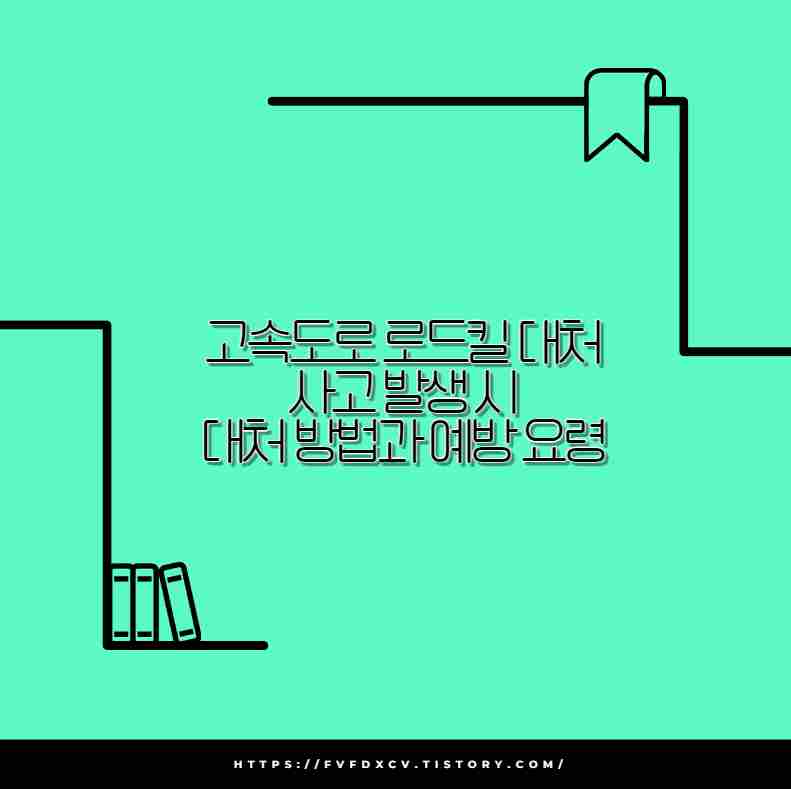 고속도로 로드킬 대처 사고 발생 시 대처 방법과 예방 요령