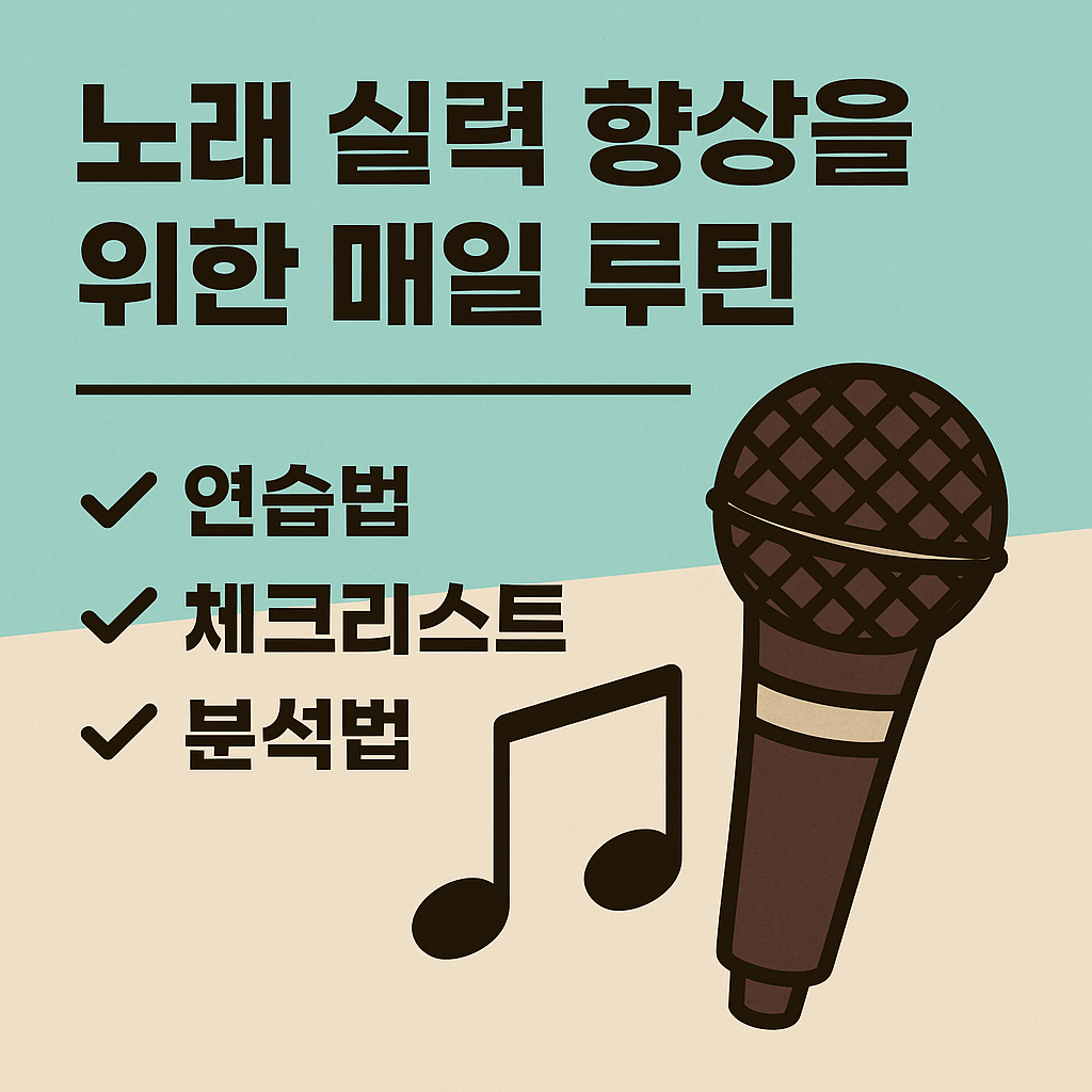 노래 실력 향상을 위한 매일 루틴 (연습법, 체크리스트, 분석법) 관련 사진