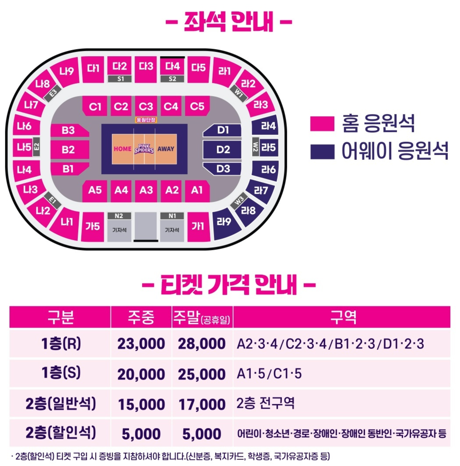 흥국생명 티켓 예매 가격 좌석 위치