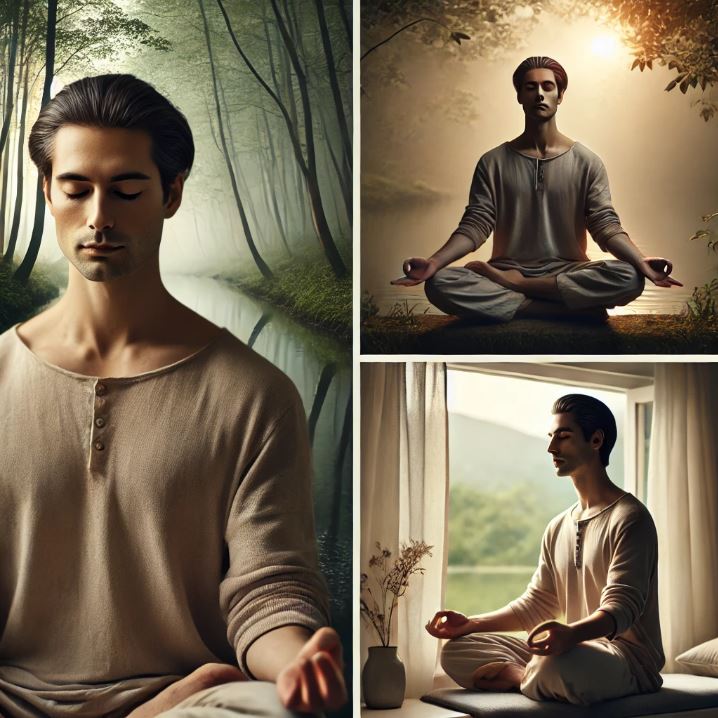 명상중인 남성