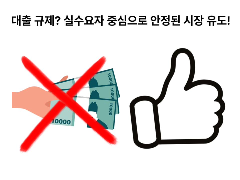 대출 규제? 실수요자 중심으로 안정된 시장 유도!