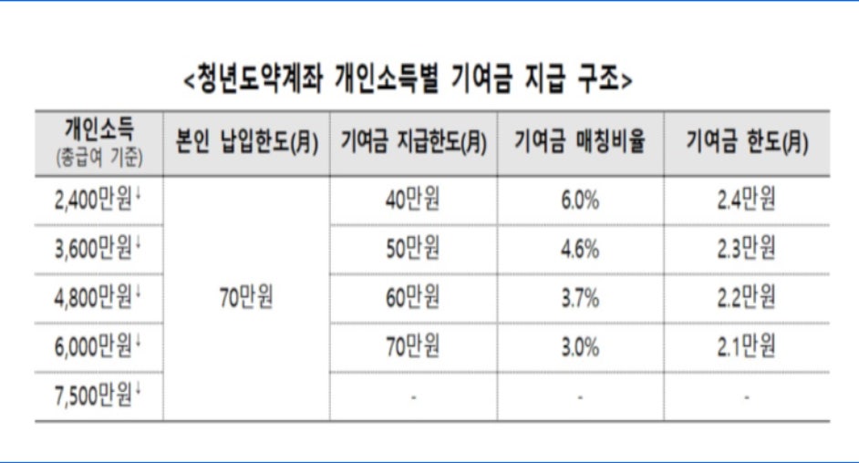 청년도약계좌 납입구조